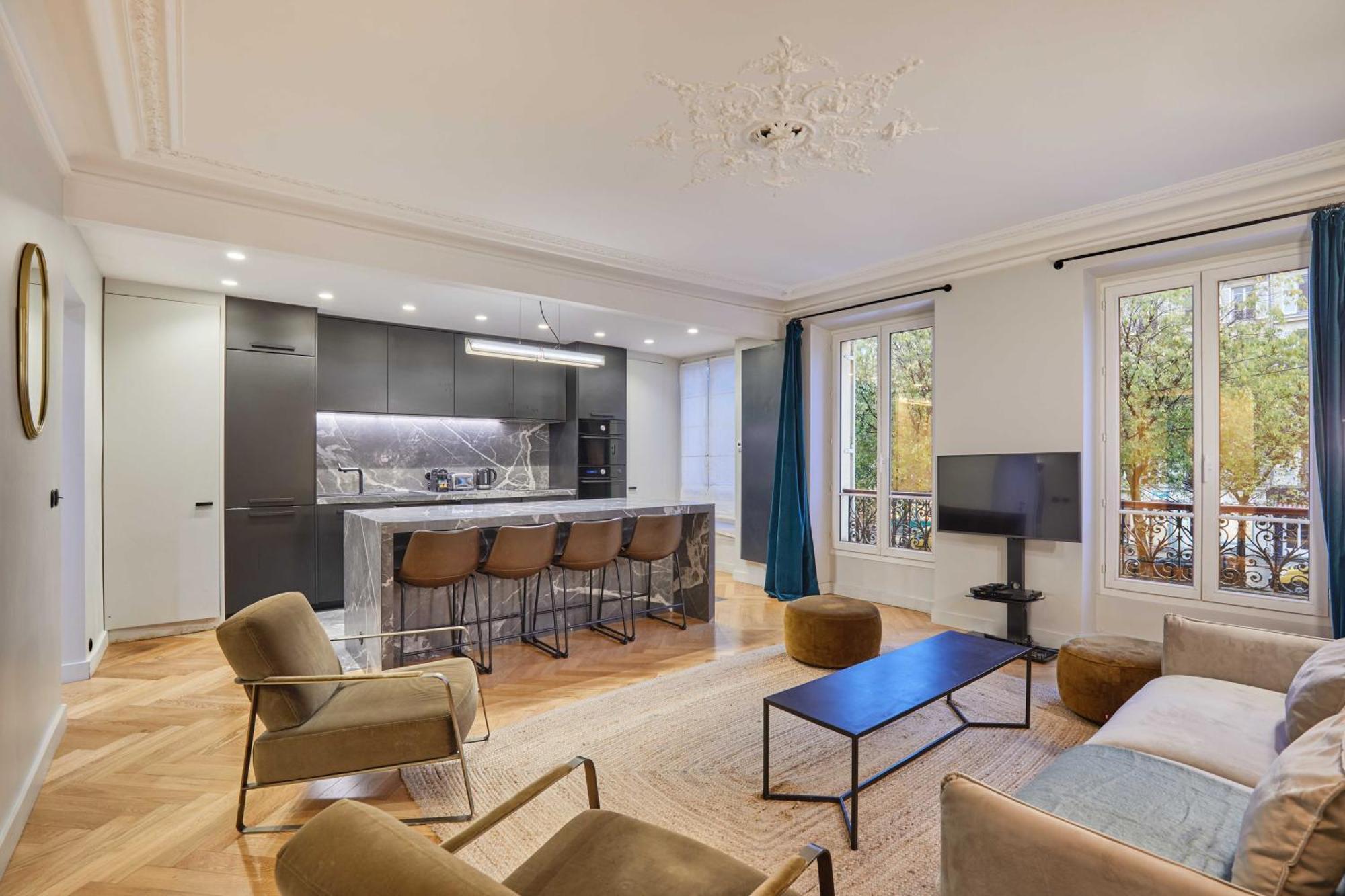 Magnificent Apartment - 3Br- 8P - Batignolles Paris Bagian luar foto